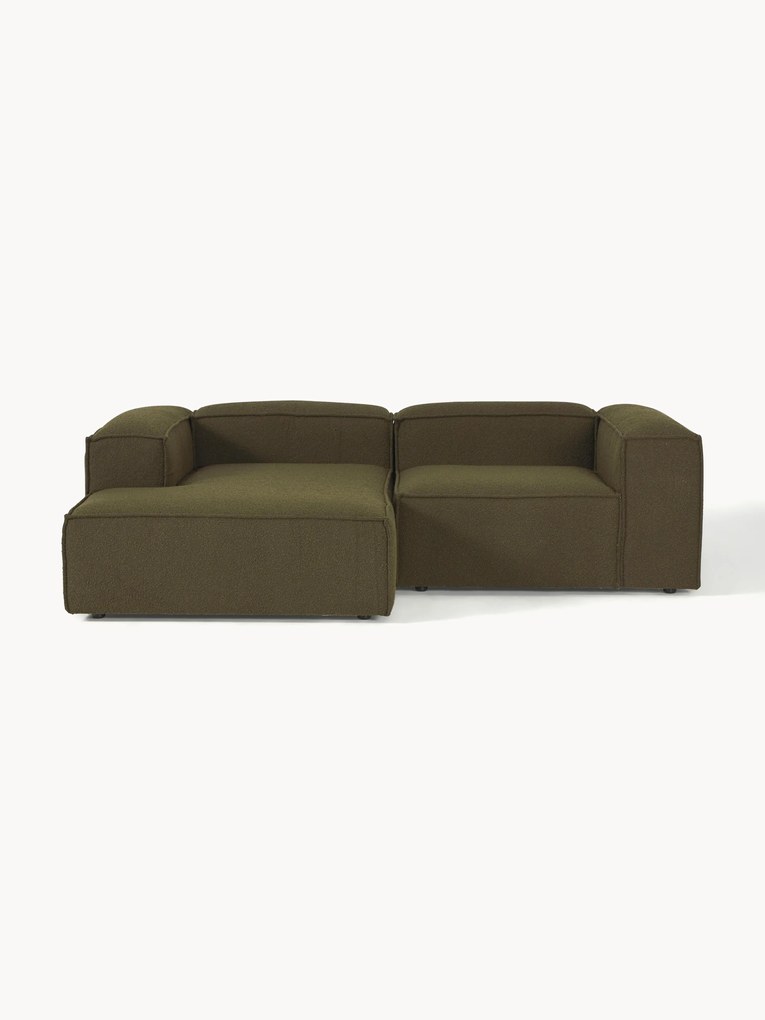 Modulaire hoekbank Lennon (3-zits) van bouclé