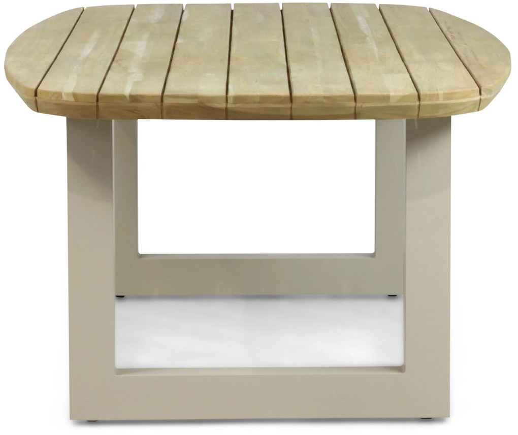 Dining Tuintafel rechthoekig 240 x 100 cm Aluminium/Teak Taupe Falcon/Talai