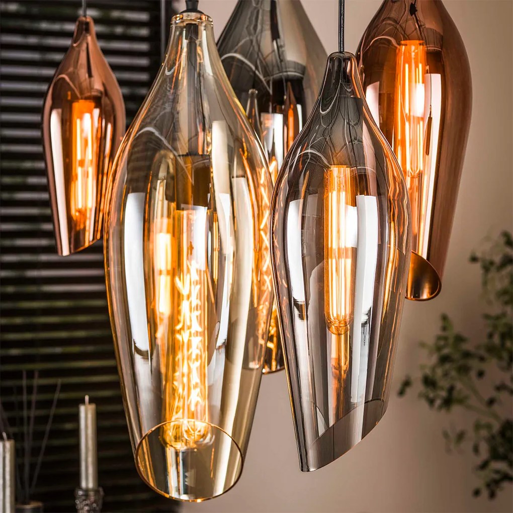 Eettafel Lamp Druppel Gekleurd Glas
