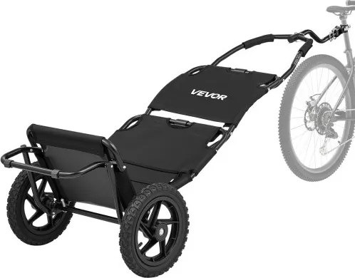 VEVOR Opvouwbare fietsaanhanger, bagageaanhanger, 3-in-1 transportkar, draagvermogen 27 kg, koolstofstaal, 600D Oxford-stof, multifunctioneel voor backpacken, handkar, voor wielen van 22-28 inch, outdoor transporter