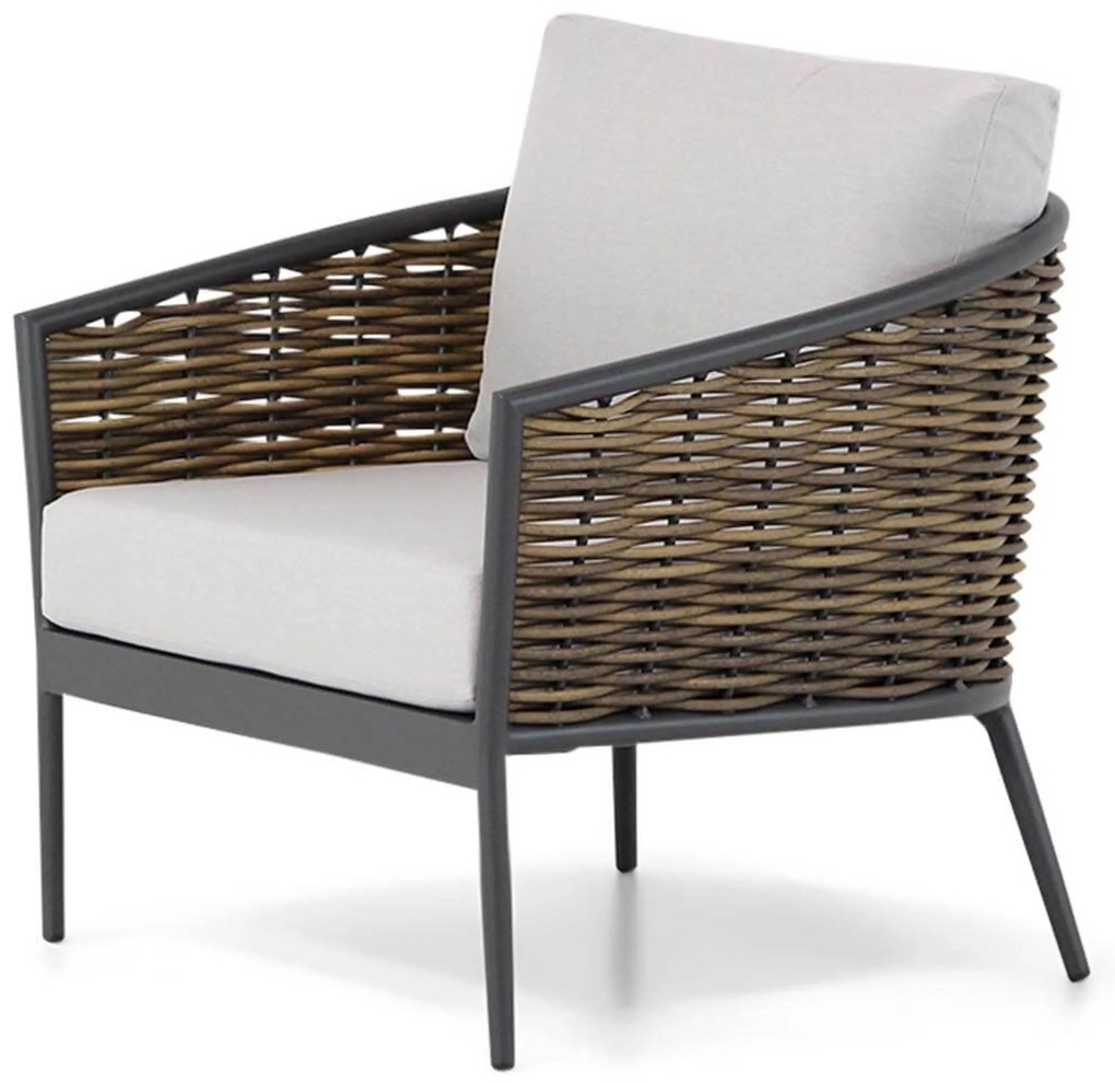 Stoel en Bank Loungeset 5 personen Aluminium/wicker Taupe  Coco Coco Palm