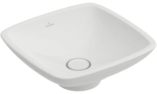 Villeroy & boch Loop & friends opzetwastafel 43x43 cm. met overloop wit met bevestiging zonder plug - OUTLET UDEN 51491001