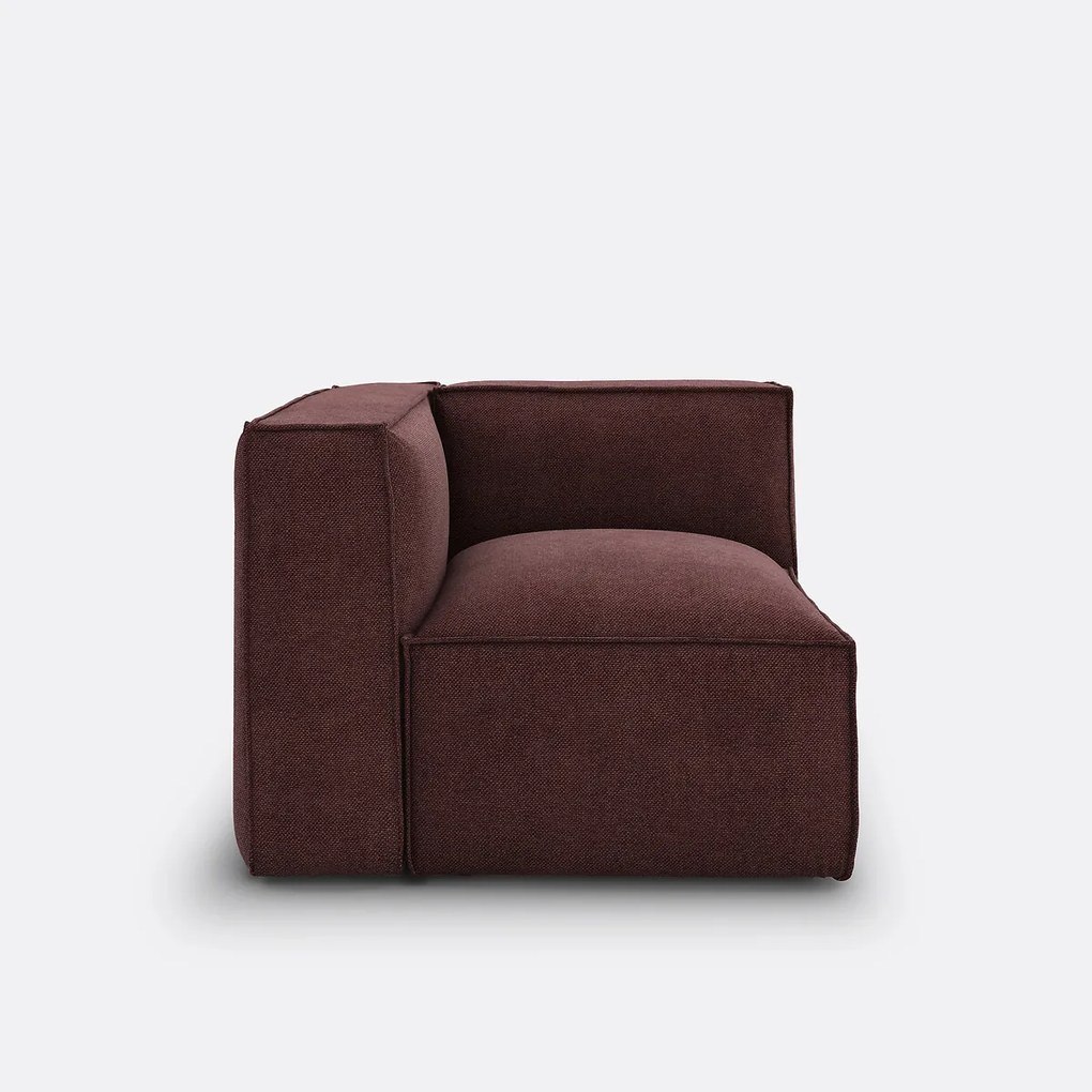 Hoekelement voor modulaire bank, in structuurstof, Seven