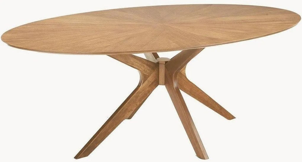 Ovale houten eettafel Tallinn, 190 x 110 cm
