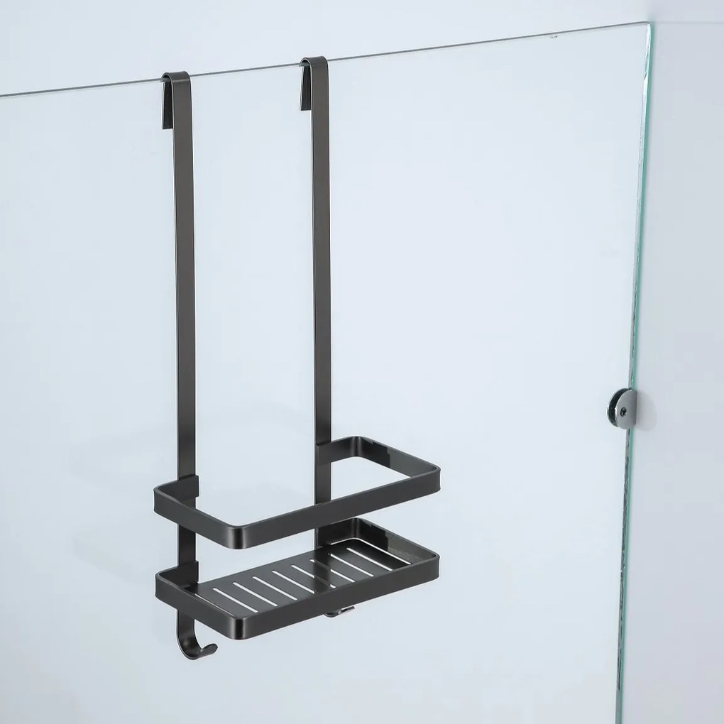 Saniclear Iron doucherek hangend 52cm verouderd ijzer - gunmetal