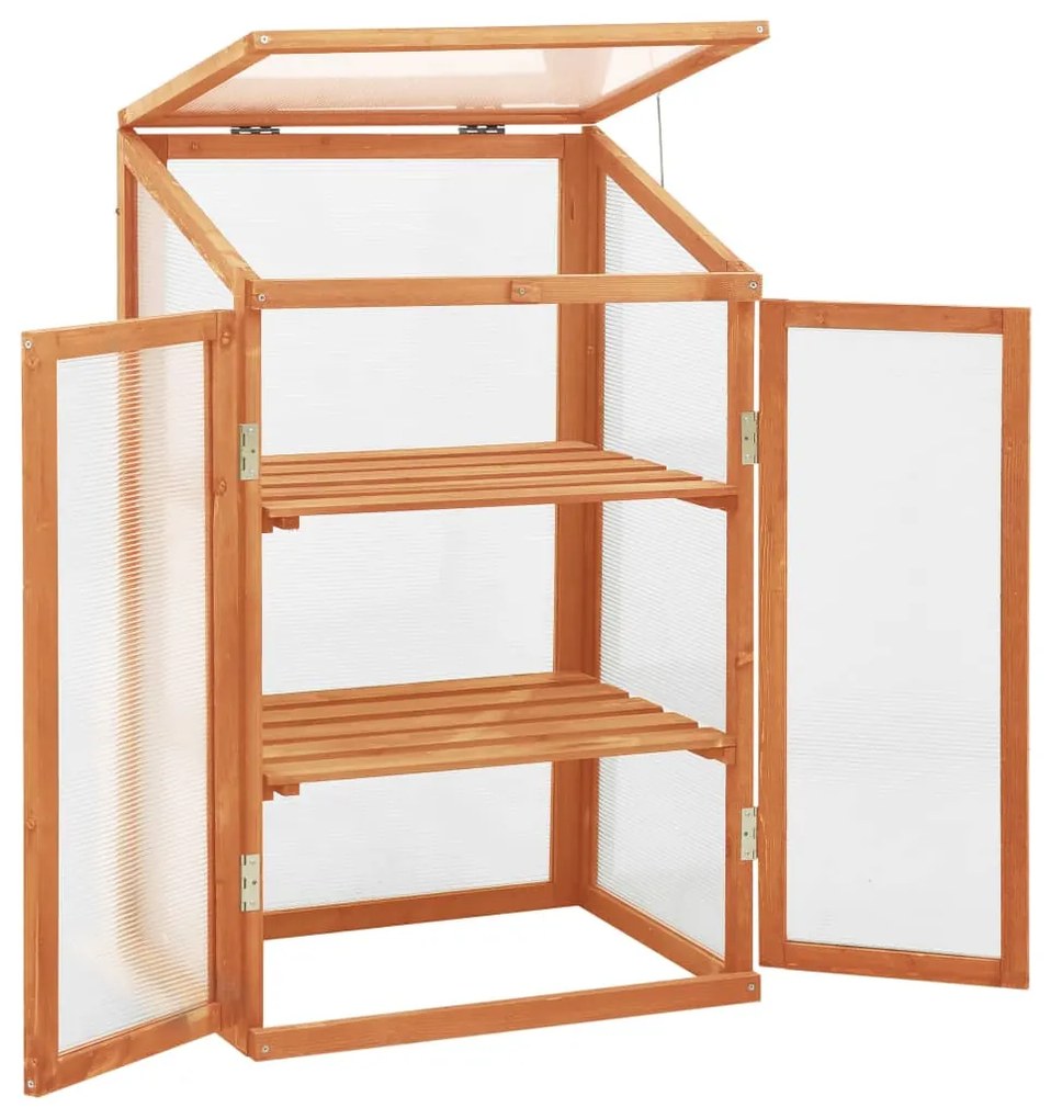 vidaXL Broeikas 60x45x100 cm vurenhout