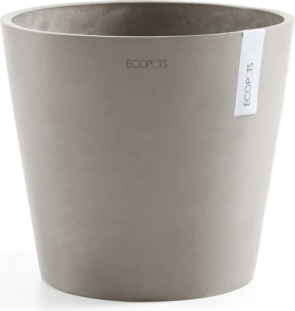 Ecopots bloempot Amsterdam 25 - Rond - Taupe - Diameter 25 x H22 cm