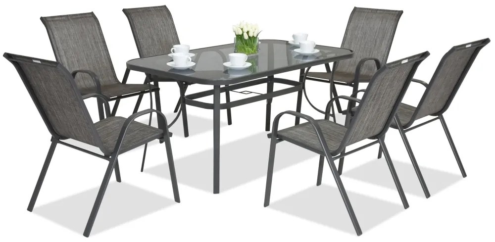 Dining tuinmeubels Modena Grijs voor 6 personen Garden Point
