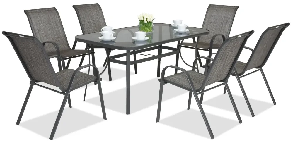 Dining tuinmeubels Modena Grijs voor 6 personen Garden Point