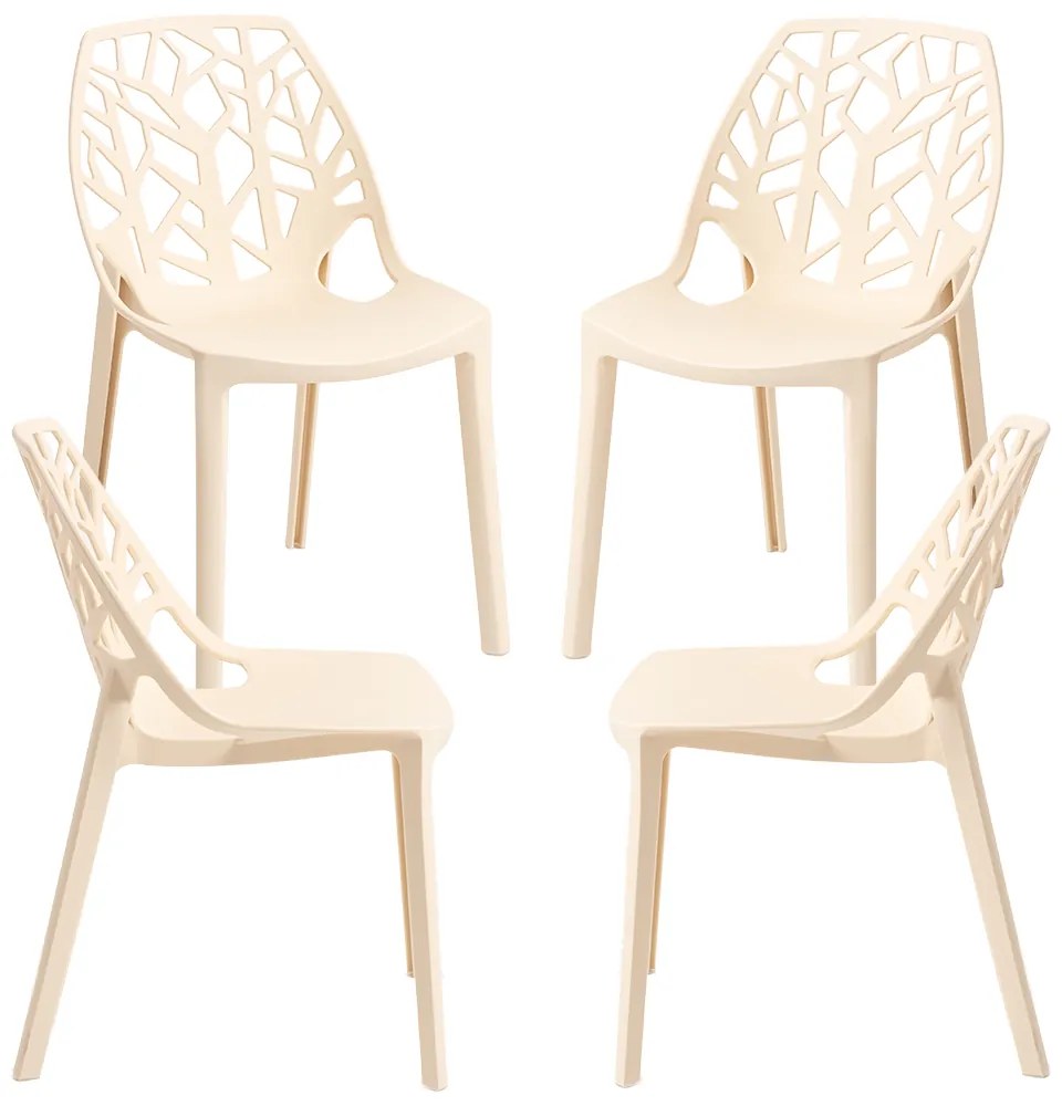 Pak 4 Polypropyleen Hissar Stoelen