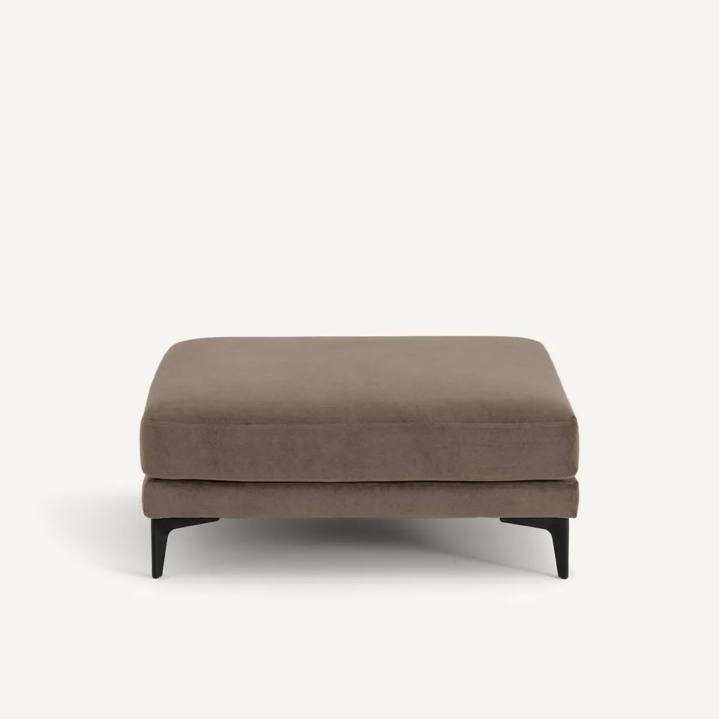 Voetensteun van stonewashed fluweel, MODERNISTE, ontwerp Emmanuel Gallina
