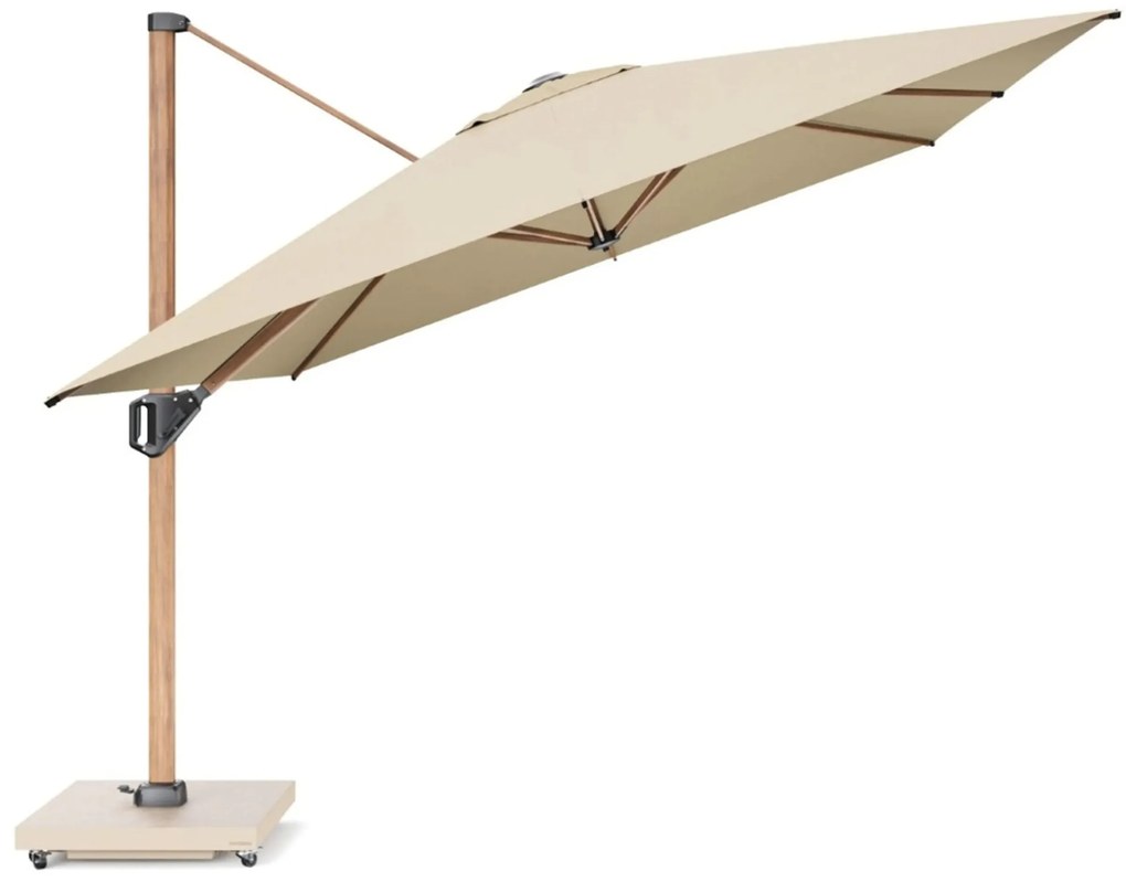 Platinum Challenger zweefparasol 4x3m T1 premium (excl.voet) champagne
