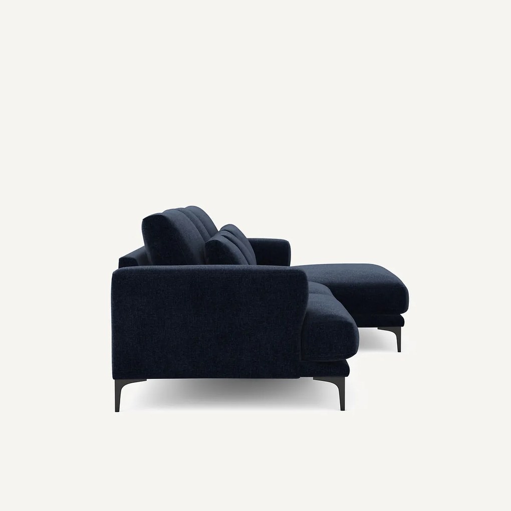 XL hoekbank rechts in chenille fluweel, MARSILE