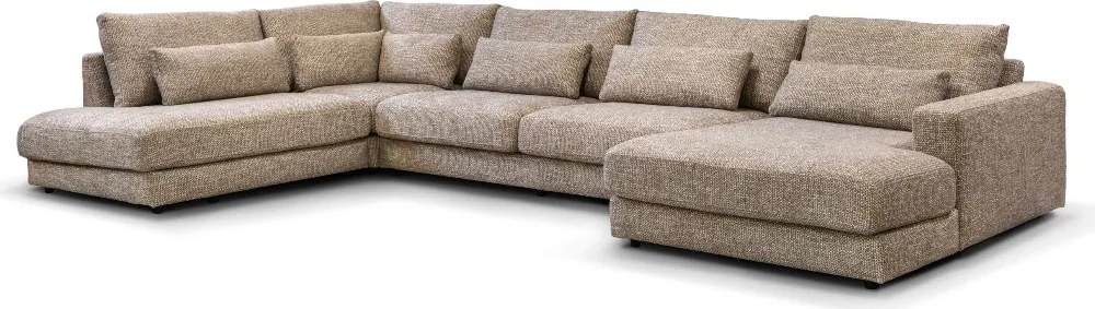 PEPP Interiors Como U Bank Met Ottoman Links Grijs Mix Puente 09