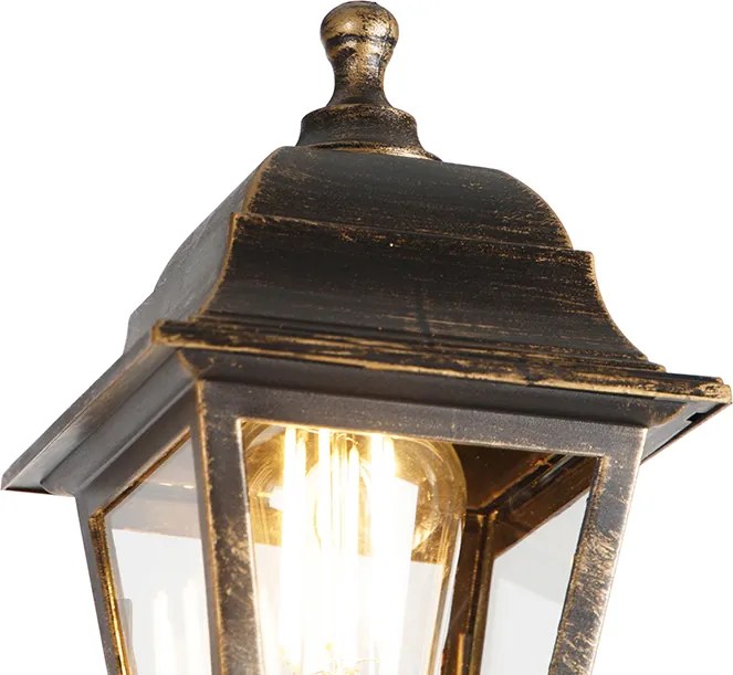 Klassieke lantaarn antiek goud 3-lichts IP44 - Capital