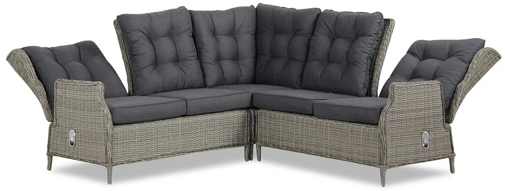 Hoek loungeset 5 personen Wicker Grijs  Garden Collections New Castle