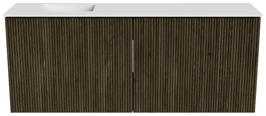 Mondiaz Joya 100cm toiletmeubel shadow met wastafel faye links 1 kraangat talc
