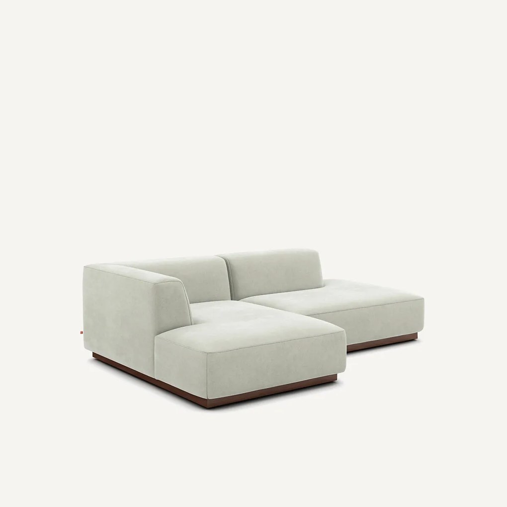 Hoekbank links in stonewashed fluweel, JACOPO