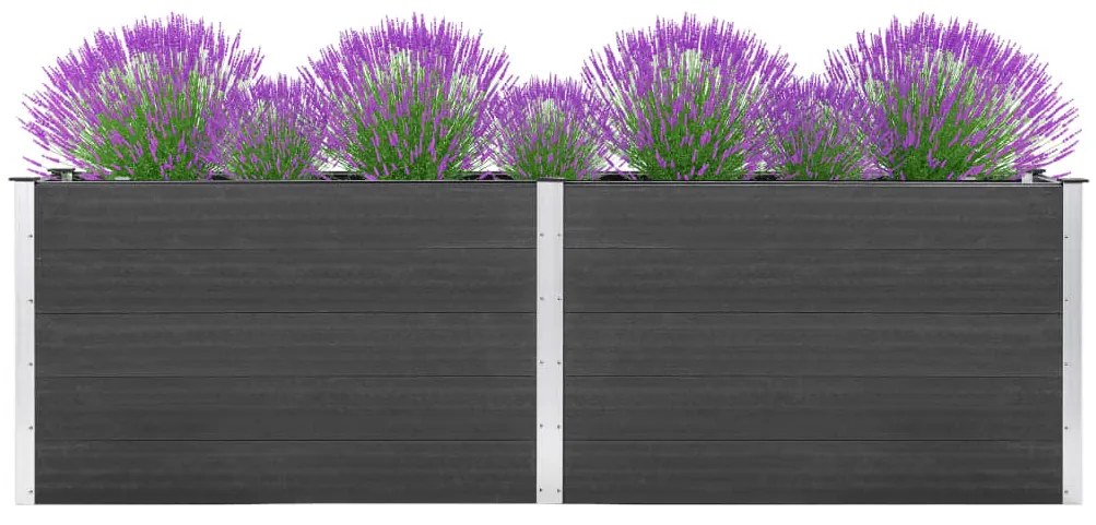 vidaXL Plantenbak verhoogd 200x100x91 cm HKC grijs