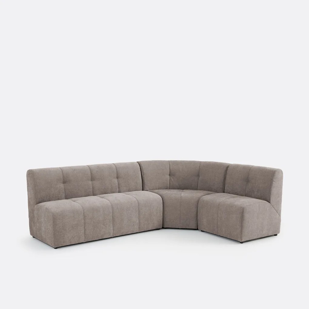 1-zits modulaire hoektafel fauteuil van fijn chenille, ANETA
