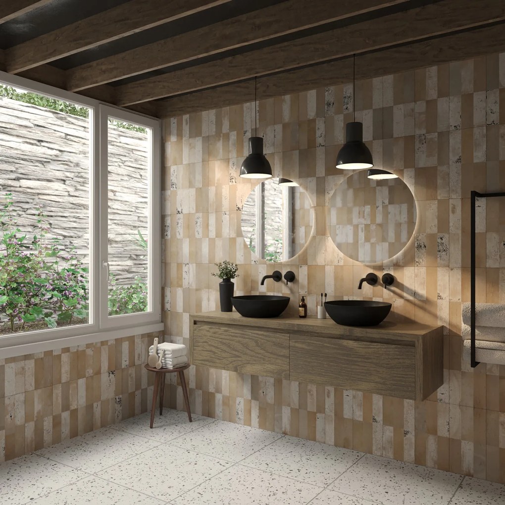 Gliss Design Ares badmeubel 160cm 2 lades ash gray met zwarte waskommen