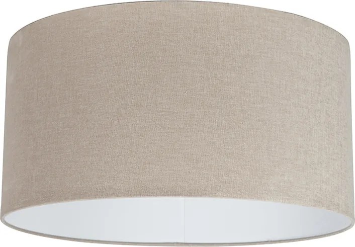 Landelijke hanglamp wit met lichtbruine kap 50cm - Combi