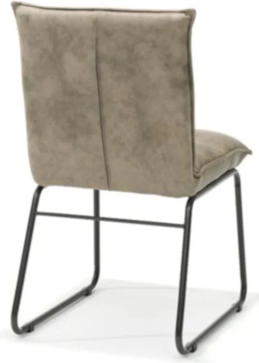 Eetkamerstoel - Soft - stof Cowboy retro lederlook Taupe