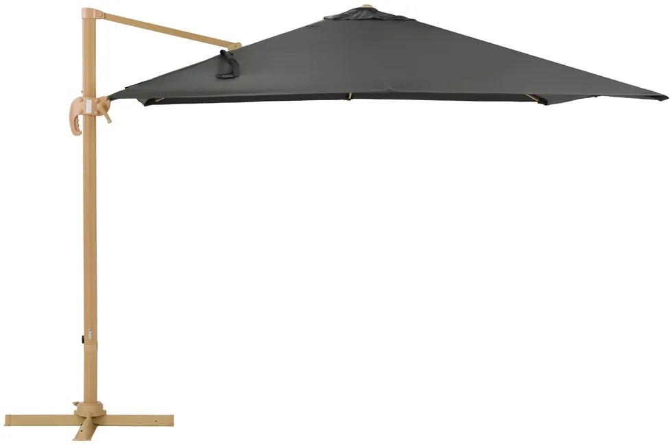 Siena 3x3m houtachtige tuinparasol met antraciet hoes Garden Point