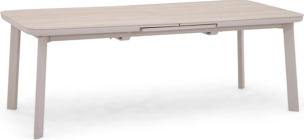 Tuintafel rechthoekig 220/280x100 cm Zand/Beige  Primo uitschuifbare