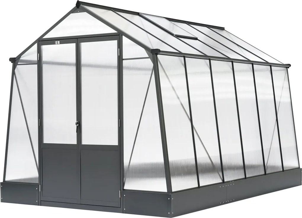 Aluminium tuinkas Lily 2,5 x 3,7 m CoverTech antraciet