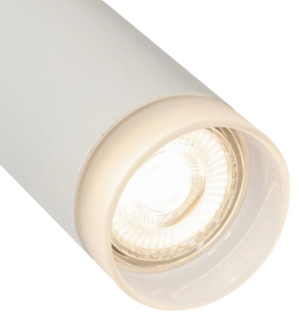 Moderne Spot / Opbouwspot / Plafondspot met witte ring voor railsysteem 1-fase GU10 50mm - Iconic Jeana Modern GU10 Scandinavisch rond Binnenverlichting Lamp