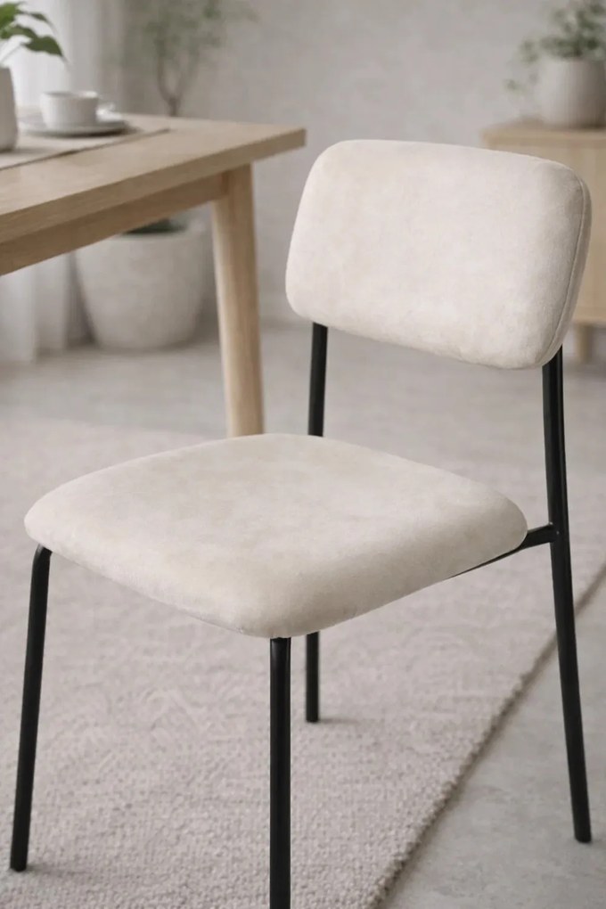 Vius stoel van zwart fluweel