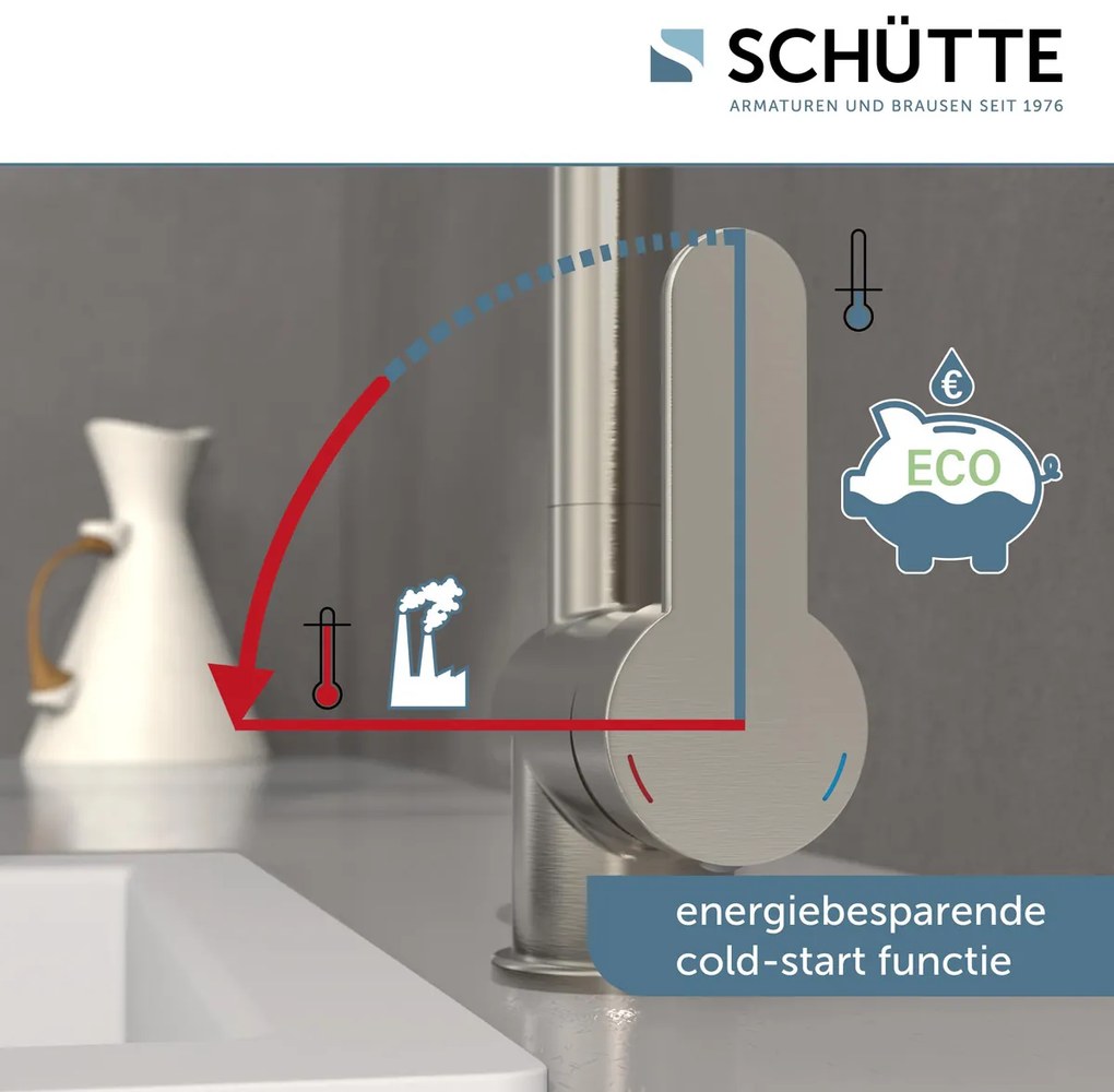 Schutte Diziani keukenkraan met uittrekbare uitloop chroom