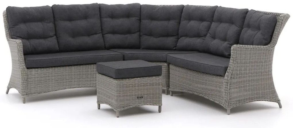 Hoek loungeset Intenso  | 5 personen | Loungeset Grijs | Hoekbank Wicker (vlechtwerk) | 250x250cm | Kees Smit Tuinmeubelen