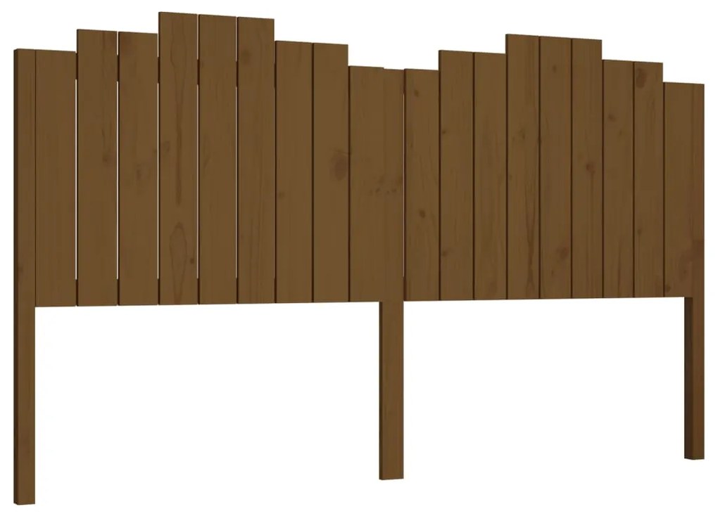 vidaXL Hoofdbord 186x4x110 cm massief grenenhout honingbruin