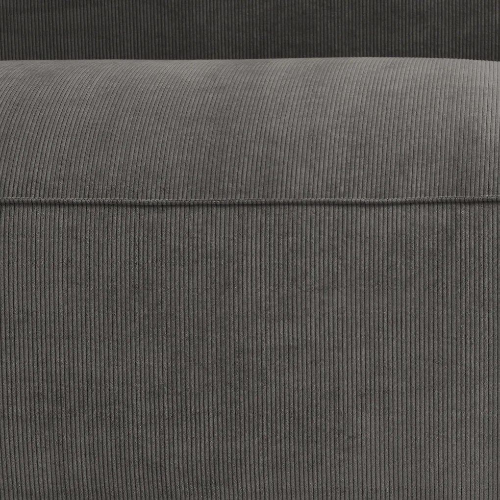 Element voor modulaire bank, 2-zit, in ribfluweel, Seven