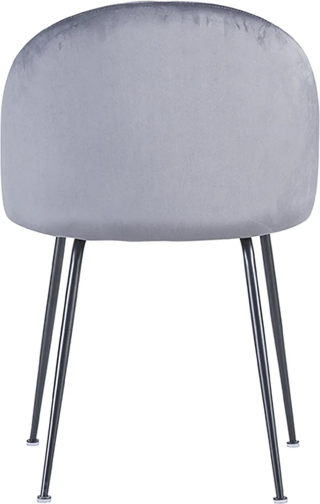 Set 4 Black Dalnia Fluwelen Stoelen