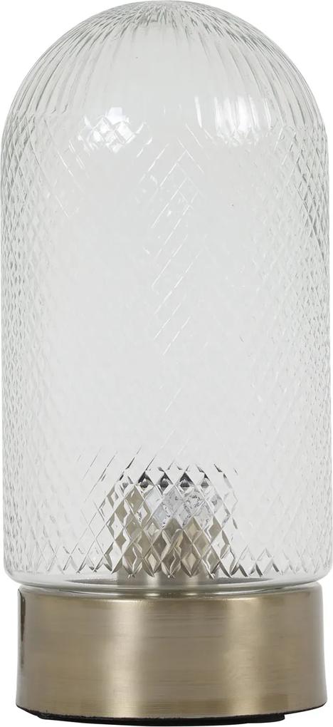 Tafellamp DILARA - glas antiek brons - M