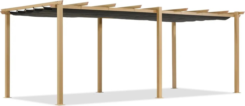 Barbados terraspergola 3x6 m Garden Point hout-antraciet