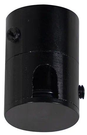 Hanglamp met 3 katoenen kappen zwart met goud - Cava