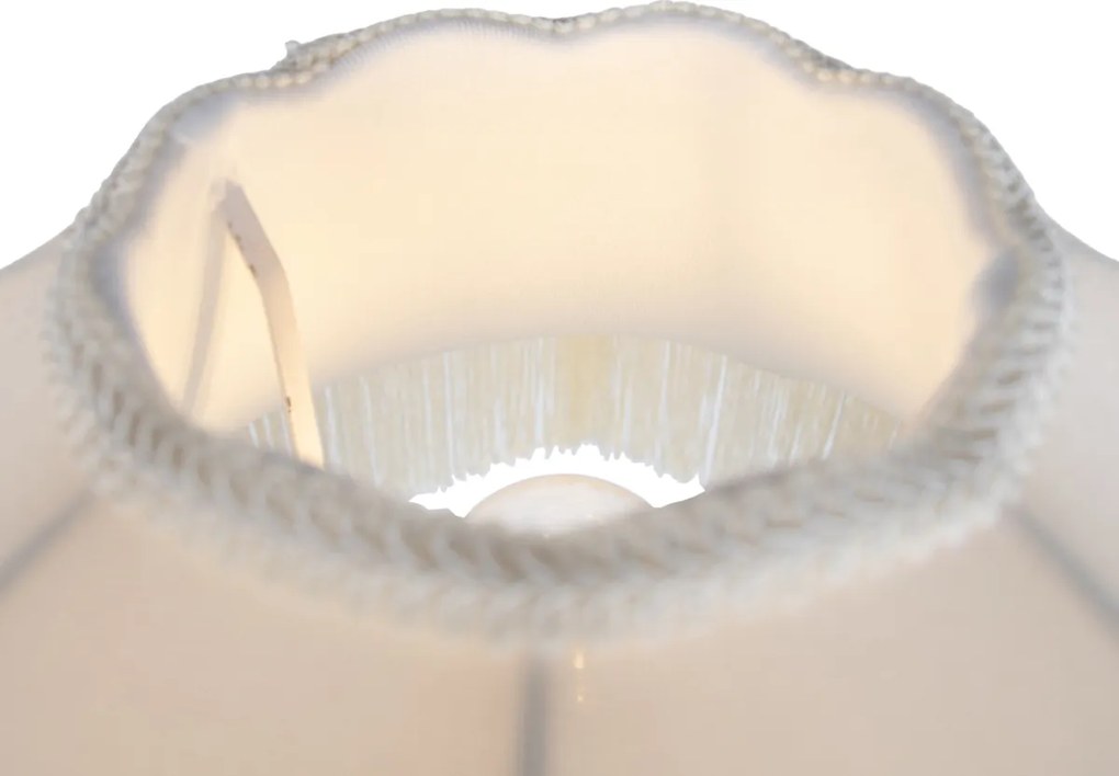 Vloerlamp grijs met beige kap en witte binnenkant 45cm - Classico