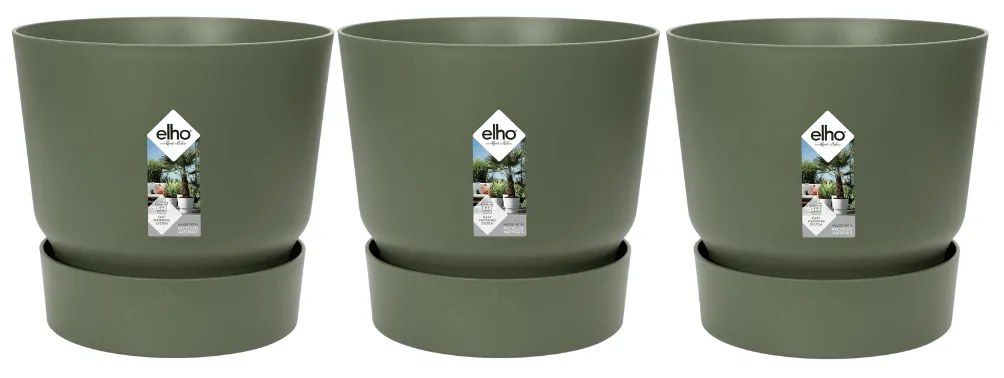 3x Pot elho Greenville groen D30xH28