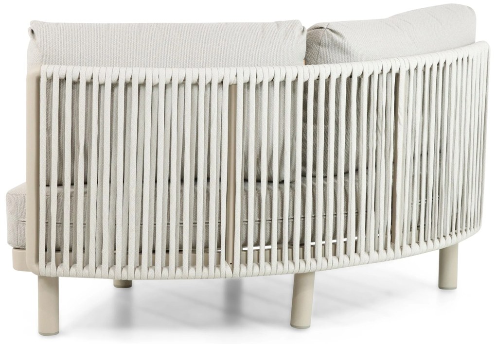 Hoek loungeset 5 personen Aluminium/rope Taupe  Santika Furniture Santika