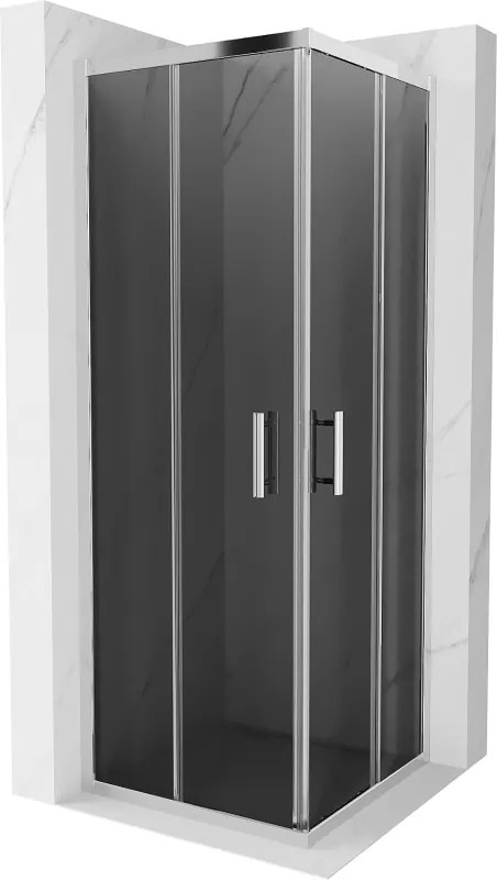 Mexen Rio vierkante douchecabine 70 x 70 cm, grafiet, chroom - 860-070-070-01-40