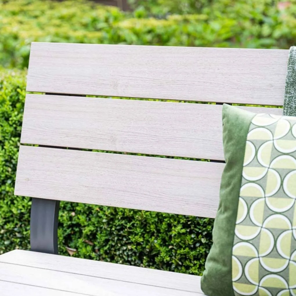 Garden Impressions Ellen parkbank donker grijs - light teak Vironwood