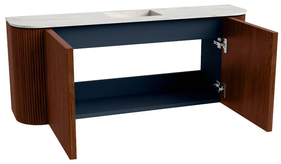Mondiaz Joya DLux 105cm toiletmeubel ronding links/rechts ruby met wastafel faye midden zonder kraangat ostra