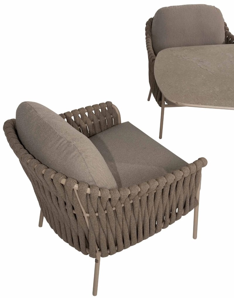 4 Seasons Outdoor Comino low dining chair latte SALE  Tuinstoel    beige weerbestendig