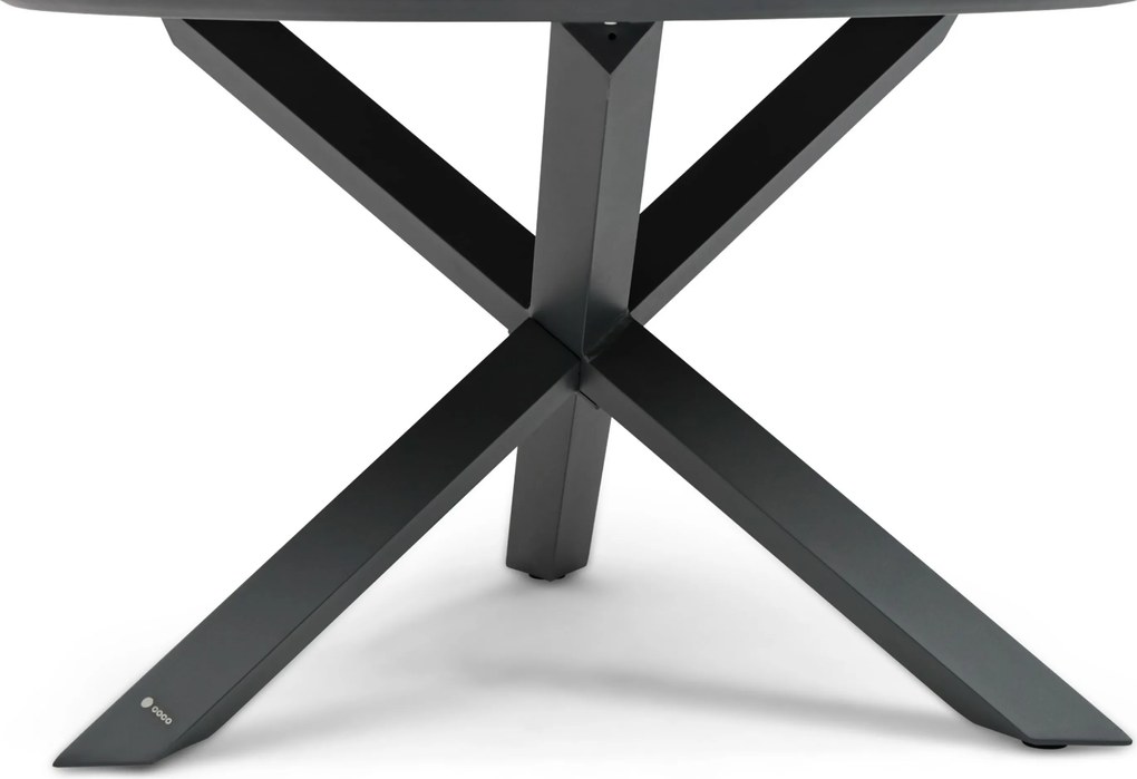 Tuinset Ronde Tuintafel 4 personen 120 cm Rope Grijs Santika Furniture Santika