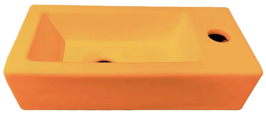 Best Design Farnetta fontein rechts 37x18cm oranje mat