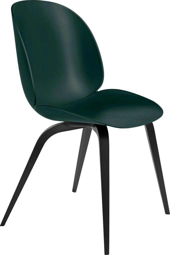 Gubi Beetle stoel met zwart beuken onderstel green